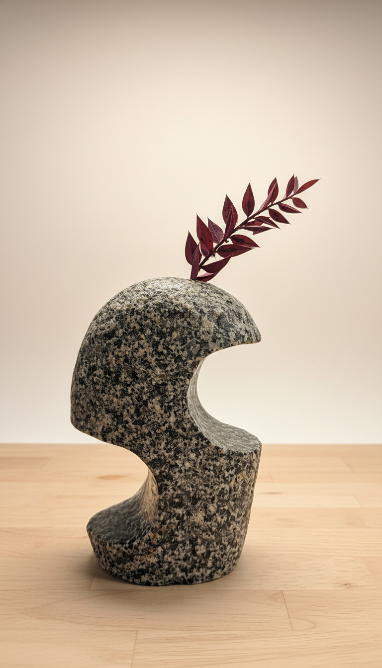 Yin-Yang - Sculptural Stone Vase